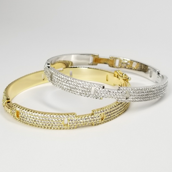 NEW Bling Micro Pave CZ all around Bracelet - Picture 3 of 14